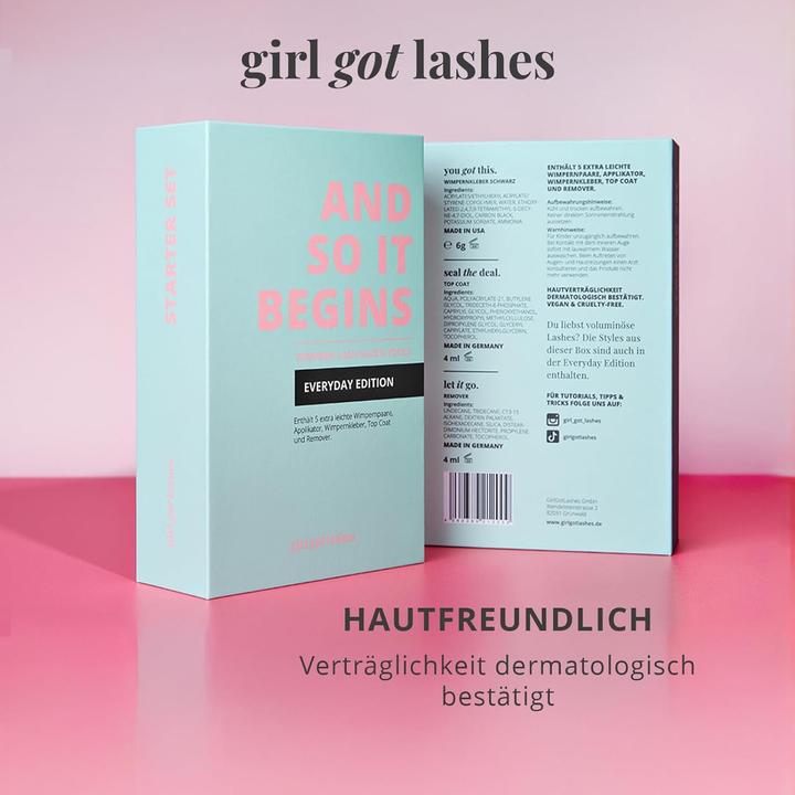 Immagine prodotto Girl got lashes Wimpern-Starterset mit Applikator & Remover (Ciglia artificiali)
