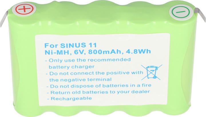 Actual product image XCell Akku passend für universal Siemens Sinus 11, NiMH, 6V, 800mAh, 5 x AA, insert pack mit soldering tag