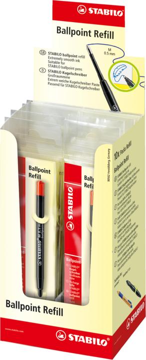 Actual product image STABILO Ballpoint Refill Ballpoint Pen Large Capacity Refill (Refill, Red, 0.50 mm)
