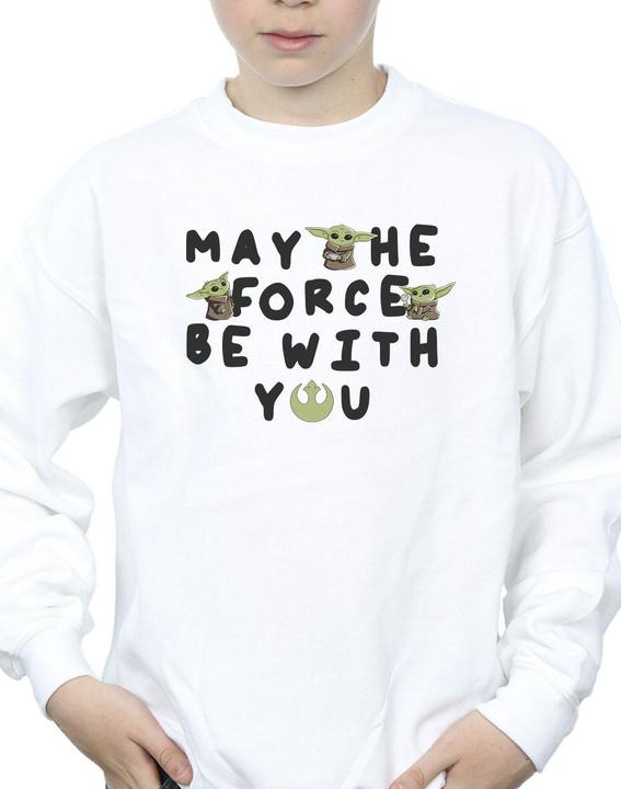 Immagine prodotto Star Wars The Mandalorian Grogu May The Force Be With You Felpa Ragazzi (140, 146)