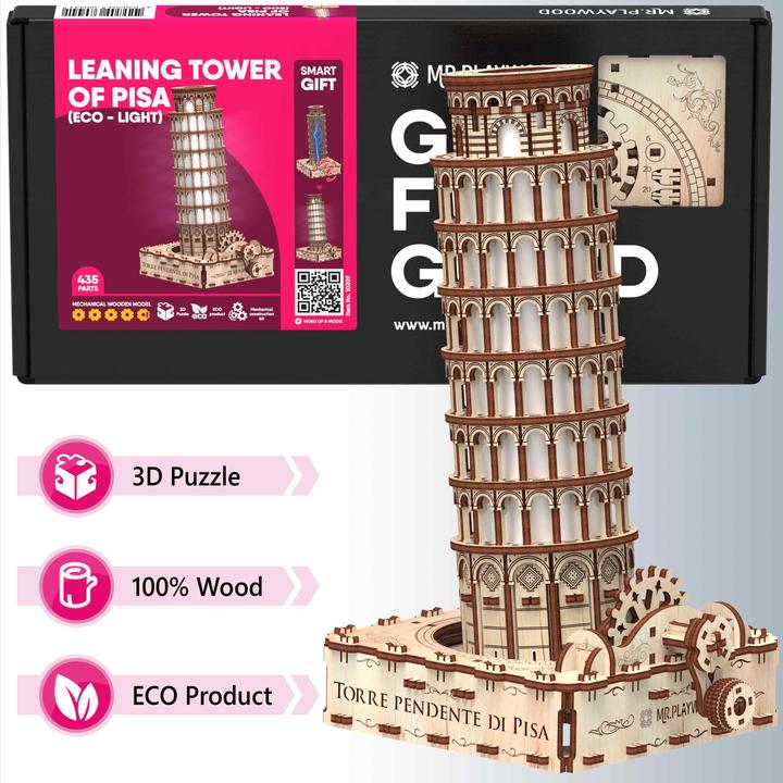 Image du produit Mr Playwood Mr. Playwood : Leaning Tower of Pisa - Ecolight