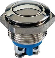 Actual product image Velleman Round Stainless Steel Push Button Spst 1No