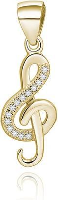 Produktbild Beneto Gold-plated pendant with zircons Treble clef AGH591-GOLD (L)