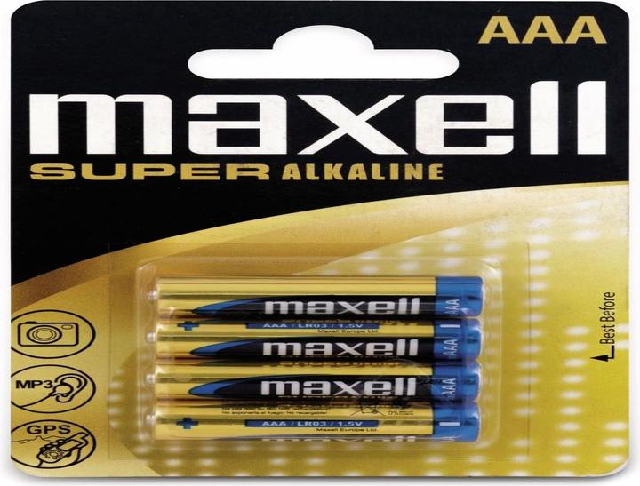 Maxell Batterie AAA Super Alkaline 4 Stück (4 Stk., AAA)
