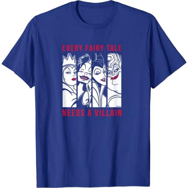 Immagine prodotto Disney Maglietta maschile in cotone Every Fairy Tale Needs A Villain (Ogni fiaba ha bisogno di un cattivo) (S)