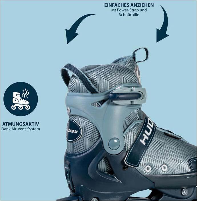 Actual product image Hudora HDO skates Leon 2.0, size 33-36 ocean 28248 (33, 34, 35, 36)