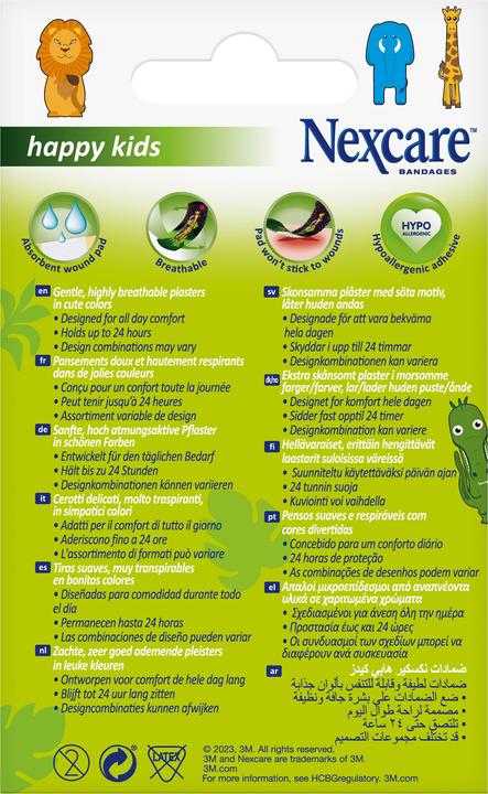 Produktbild Nexcare Happy Kids Animals Kinderplaster (20 x)