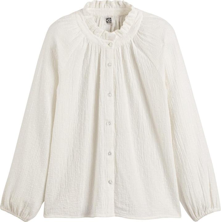 Immagine prodotto La Redoute Collections Camicetta ampia con collo alto e motivo a plumetti (102)