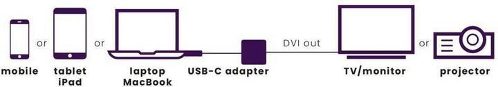 Produktbild Marmitek Adapter Connect USB-C > DVI (USB Typ-C, 15 cm)