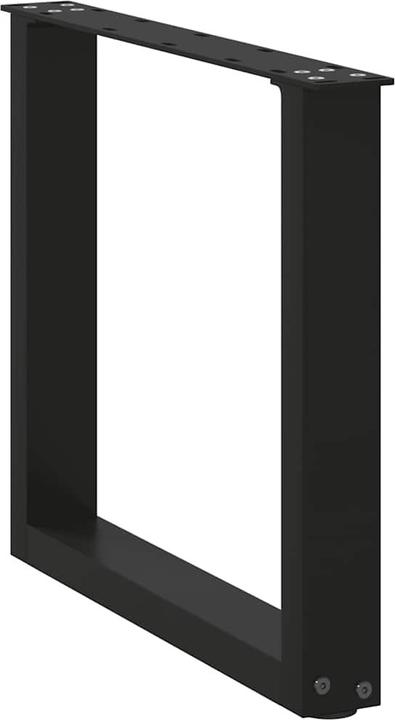 Produktbild VidaXL Couchtischbeine U-Form 2 Stk. Schwarz 60x(72-73) cm Stahl Tischbein