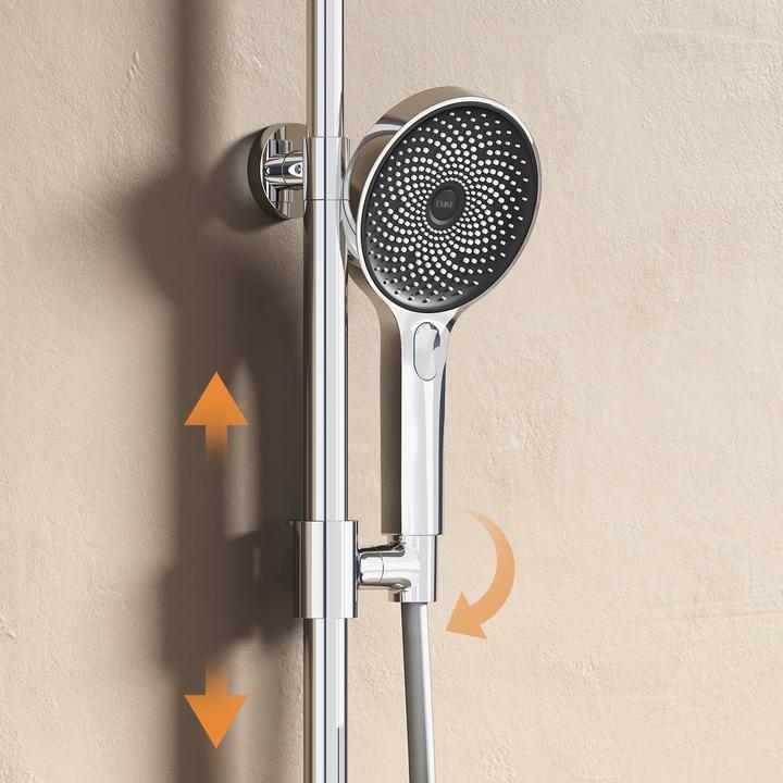 Image du produit Emke Système de douche avec thermostat chromé Kit de douche complet Douche à effet pluie avec