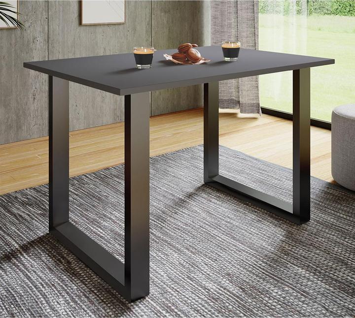 Image du produit Ebuy24 Table de salle à manger XonaU noir (140 x 50 x 76 cm)