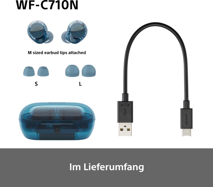Actual product image Sony WF-C710N (NC, 8.50 h, Wireless)