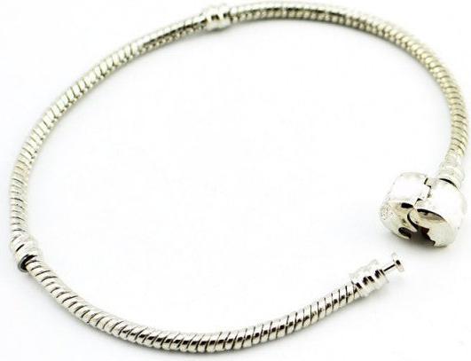 Produktbild Hermex Armband versilbert für Beads / Charms - 19cm Silbrig (19 cm, Metalllegierung)