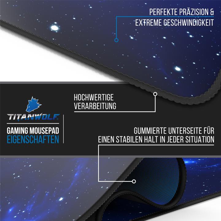 Image du produit Titanwolf Tapis de souris gaming, tapis de souris gaming XXXL speed, tapis de souris extra large de 1600 x (XXL)