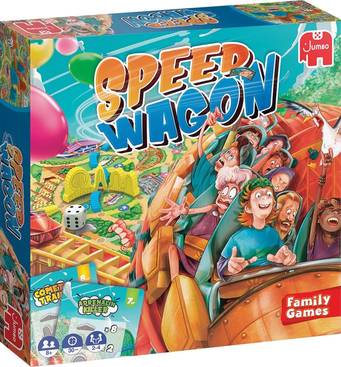 Immagine prodotto Jumbo Speedwagon, d/f/i da 8 anni, 2-4 giocatori, emozionante gioco di montagne russe. (Tedesco)
