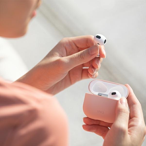 Image du produit Uniq etui Lino AirPods 3 gen. Silicone beżowy/beige (Sac pour écouteurs)