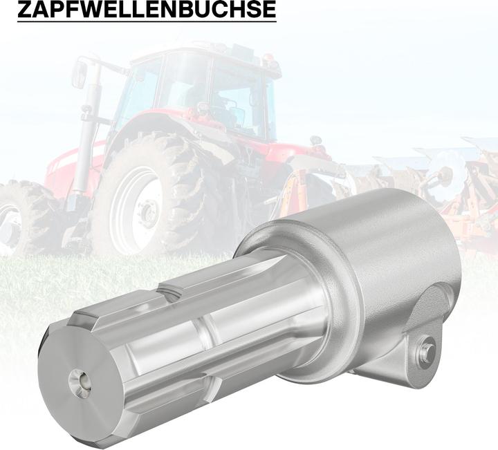 Actual product image Wiltec Adaptor Sleeve for PTO Shaft 175 mm w/ 1 3/8" 21N Spline Housing and 1 3/4" 6T Output Shaf (Tractor accessories)