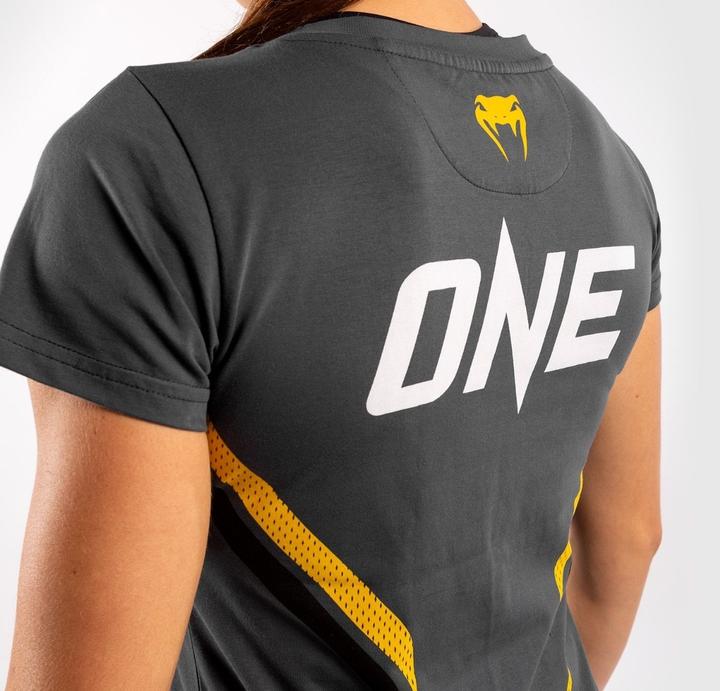 Actual product image Venum ONE FC Impact T-shirt - for women - Grey/Yellow (M)