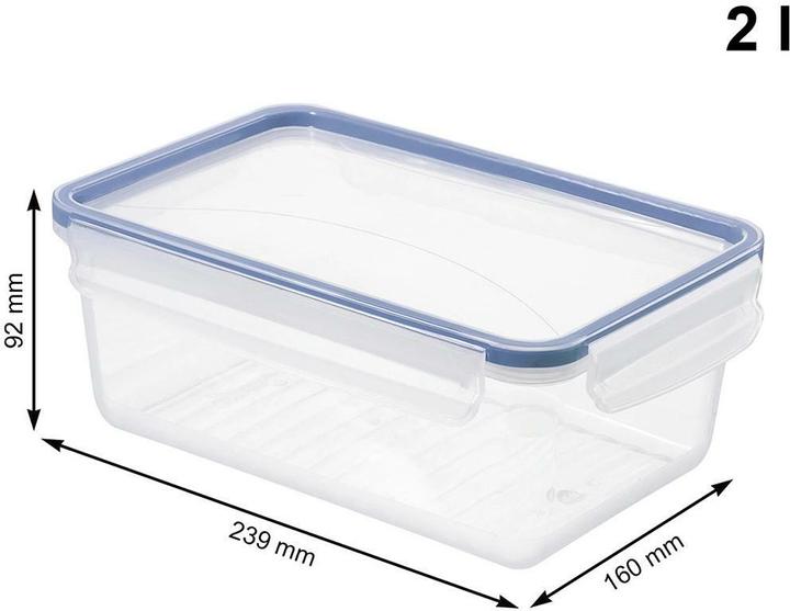 Actual product image Rotho Refrigerator box set 2 pcs. 2 l CLIC & L horizon blue (2 l)