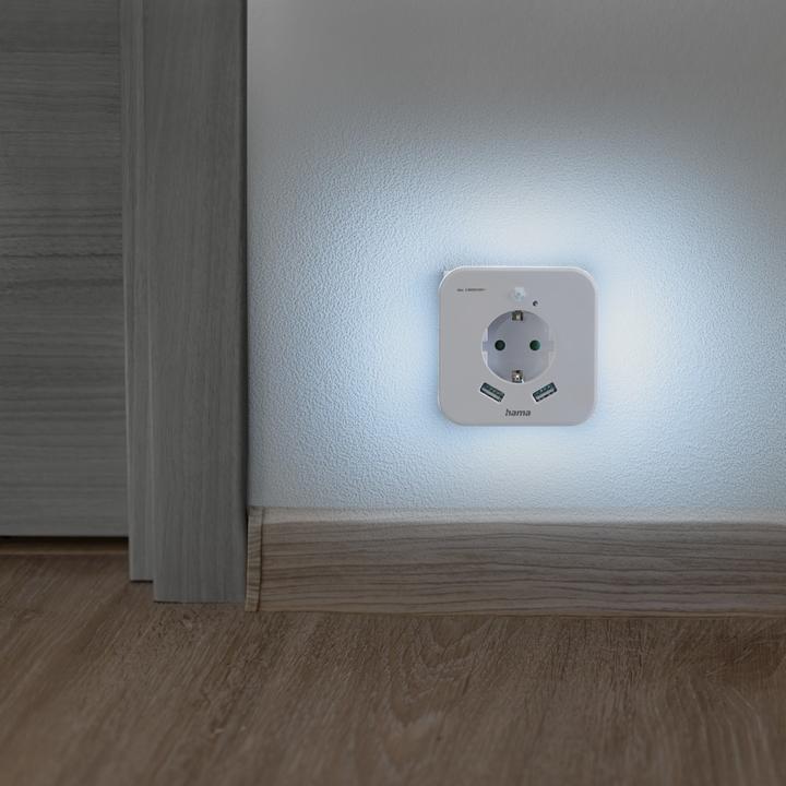 Immagine prodotto Hama 00223498 Luce notturna a LED con rilevatore di movimento LED bianco luce diurna