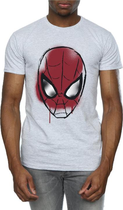 Actual product image Mens Spider-Man Face Sketch T-Shirt (L)