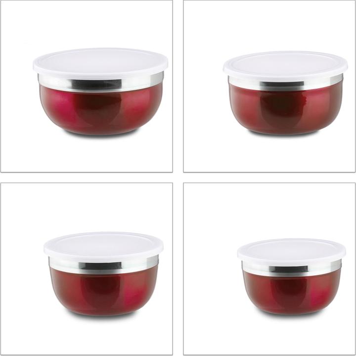 Immagine prodotto Relaxdays Set di ciotole con coperchio 4 pezzi (18.40 cm, 4 x)