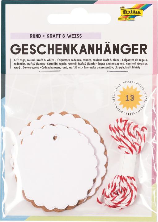 Folia Gift tags (Gift decoration, 12 x)