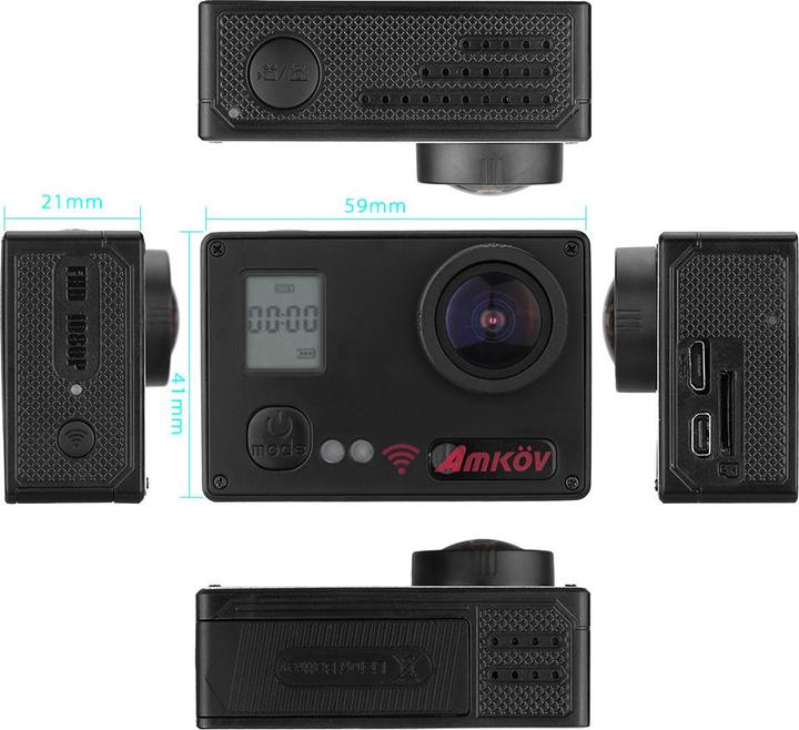 Image du produit Amkov Caméra vidéo sportive PNI AMK7000S 4K Action Camera (WiFi)