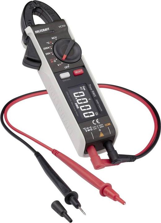 Immagine prodotto Voltcraft VC-331 Pinza amperometrica CAT II 600 V, CAT III 300V Display (conteggi): 2000 (CAT II 600V, CAT III 300V)