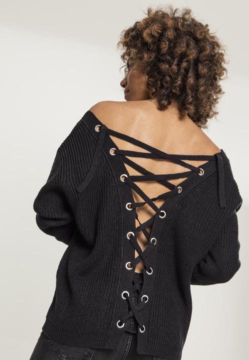 Actual product image Urban Classics Ladies Back Lace Up Sweater (M)