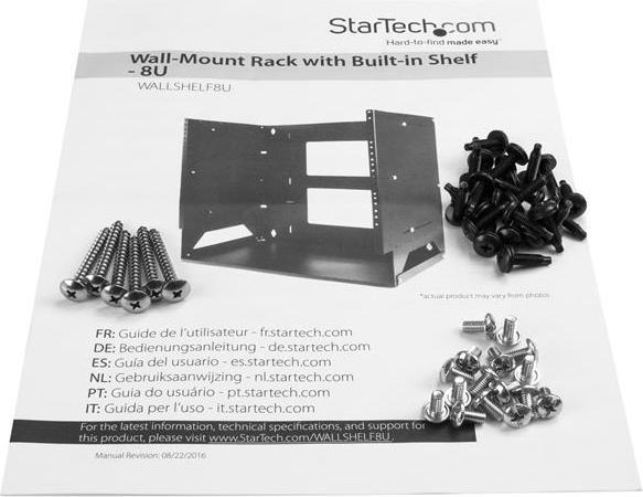 Immagine prodotto StarTech Rack 8u A Parete Con Ripiano (8 HE, Rack da 19 pollici)
