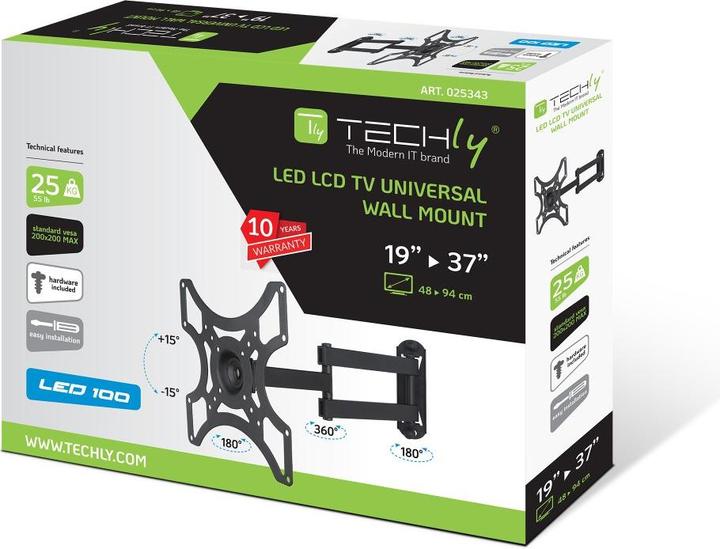 Image du produit Techly Le soutien des murs en pleine action (Mur, 37", 25 kg)