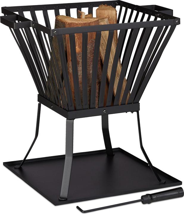 Actual product image Relaxdays XL Fire Bowl with Poker (56.50 cm)