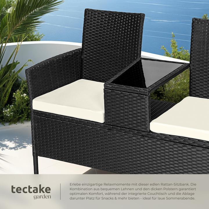 Image du produit tectake Banc de jardin en rotin