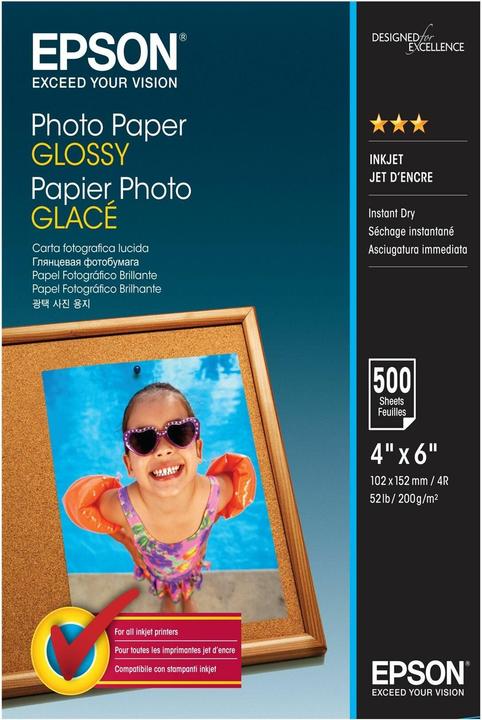 Epson Photo Paper Glossy (200 g/m², 10 x 15 cm, 500 x)