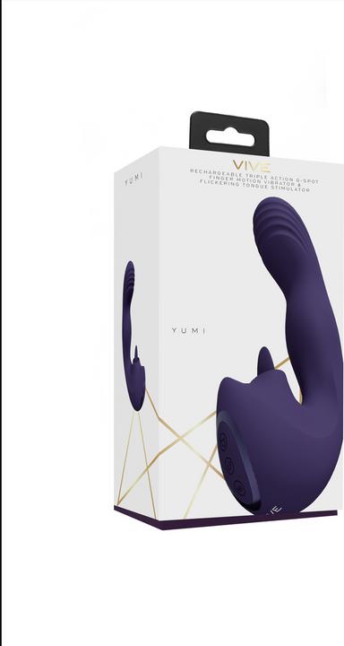 Actual product image Shots Yumi - Rechargeable Triple Motor - G-Spot Finger Motion Vibrator and Flickering Tongue Stimul