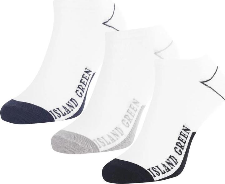 Actual product image Island Green Mens Logo Trainer Socks (Pack of 3) (pack of 3, 39.5 - 45.5)