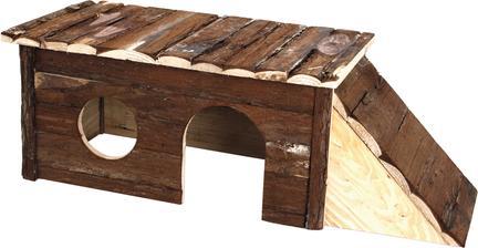 Actual product image Karlie Wonderland natural wood house with ladder