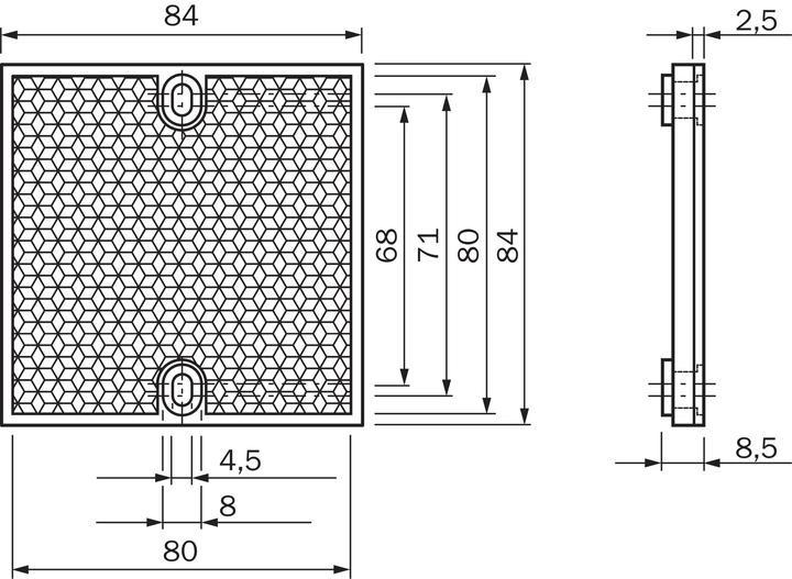 Actual product image Sick PL80A square reflector,84x84mm