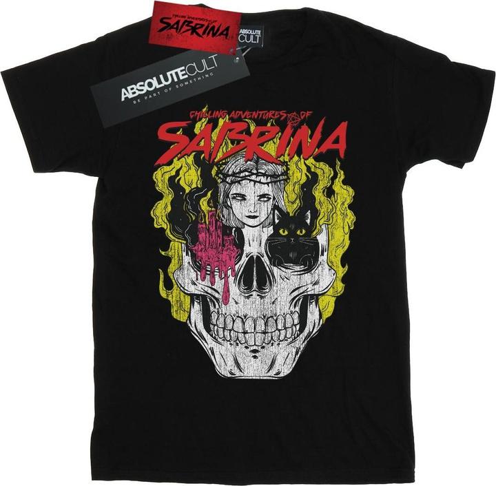 Actual product image Chilling Adventures of Sabrina Mens Icon Skull T-Shirt (XXL)