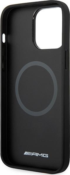 Actual product image Mercedes AMG AMHMP14XOSDBK iPhone 14 Pro Max 6.7" czarny/black hardcase Leather Curved Lines MagSafe (Apple iPhone 14 Pro Max)