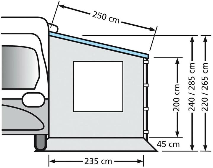 Actual product image Eurotrail Motorhome side wall with window