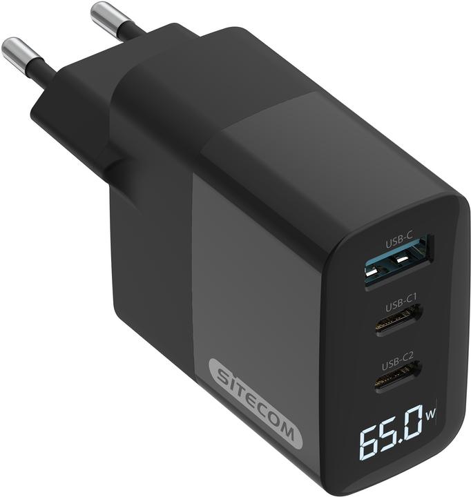 Immagine prodotto Sitecom Caricabatterie Da Parete Da 65w Pd, Schermo A LED (65 W)