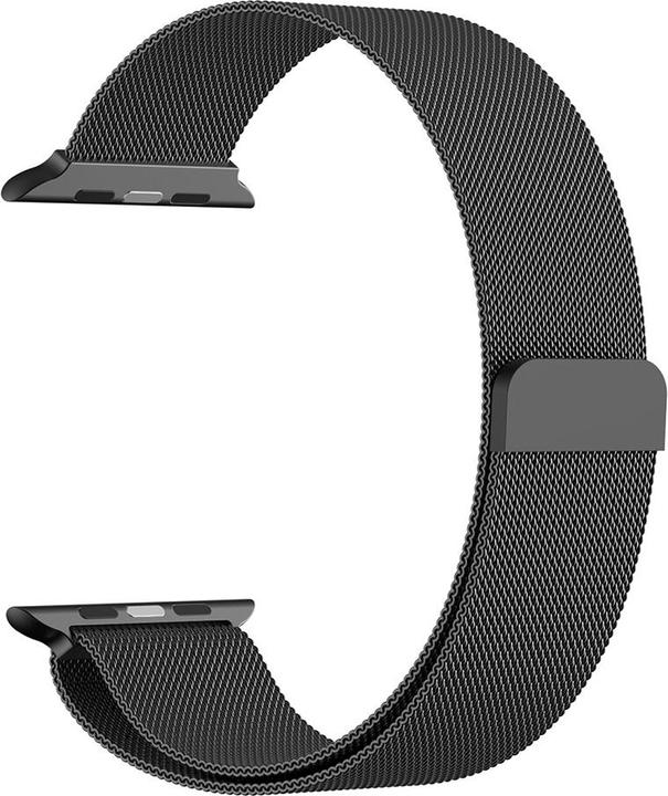 Image du produit PhoneLook Bracelet milanais en acier noir 42mm / 44mm / 45mm (42 mm, 44 mm, 45 mm, Aluminium)