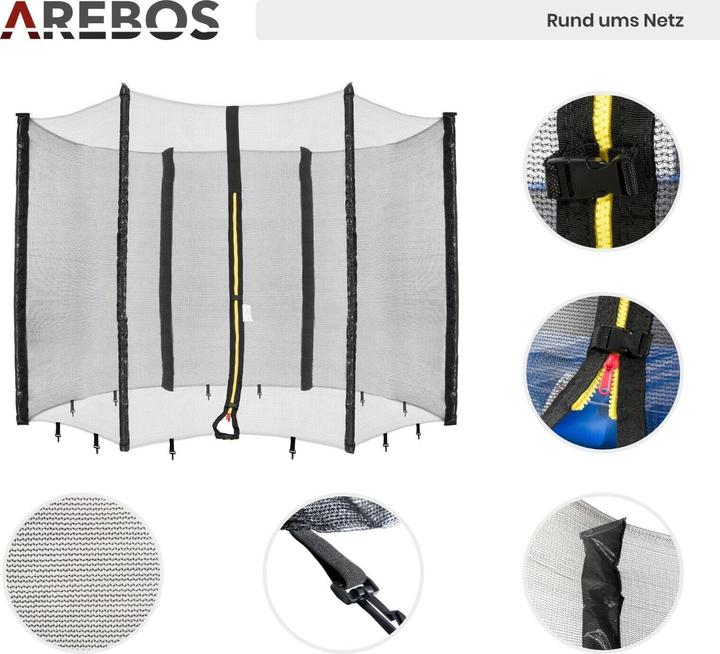 Produktbild Arebos Trampolin Randabdeckung und Sicherheitsnetz