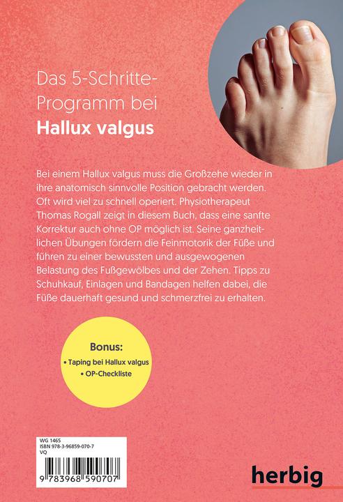 Actual product image Hallux Valgus - Nachhaltige Hilfe ohne OP (German, Rogall, Thomas, 2024)