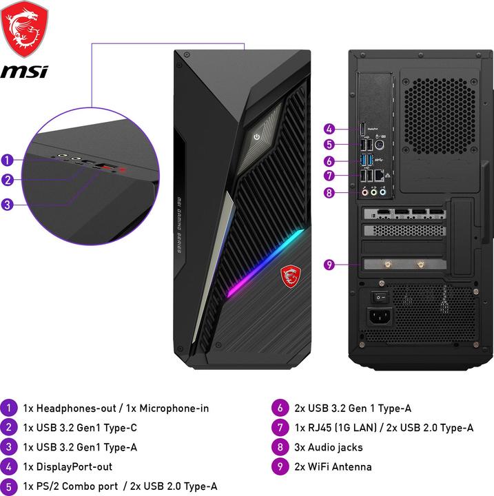 Actual product image MSI MAG Infinite S3 (Intel Core i7-14700F, 16 GB, 1000 GB, GeForce RTX 4070 Super)