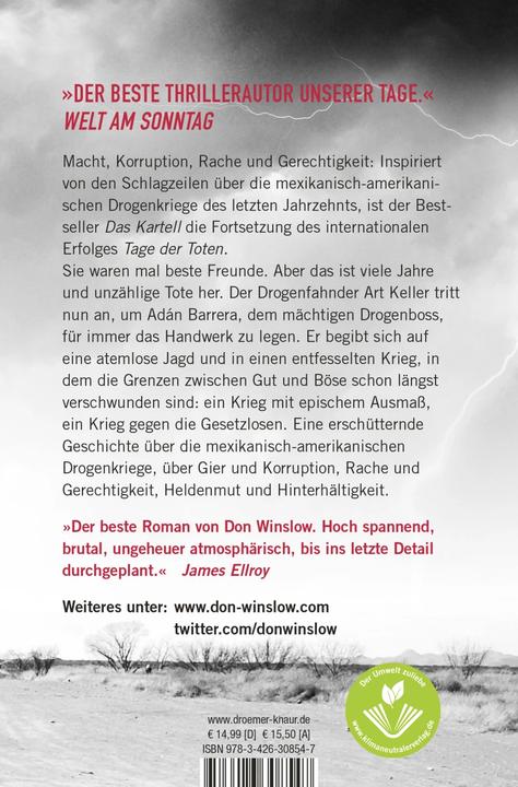 Actual product image The cartel (German, Don Winslow, 2021)