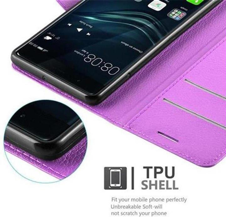 Actual product image Cadorabo Book with stand function cover (Huawei P9)